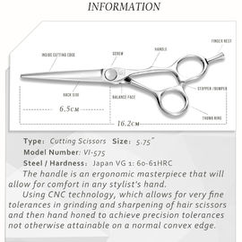 Lightweight Sleek Cobalt Steel Scissors Wear Resistance Long Service Life